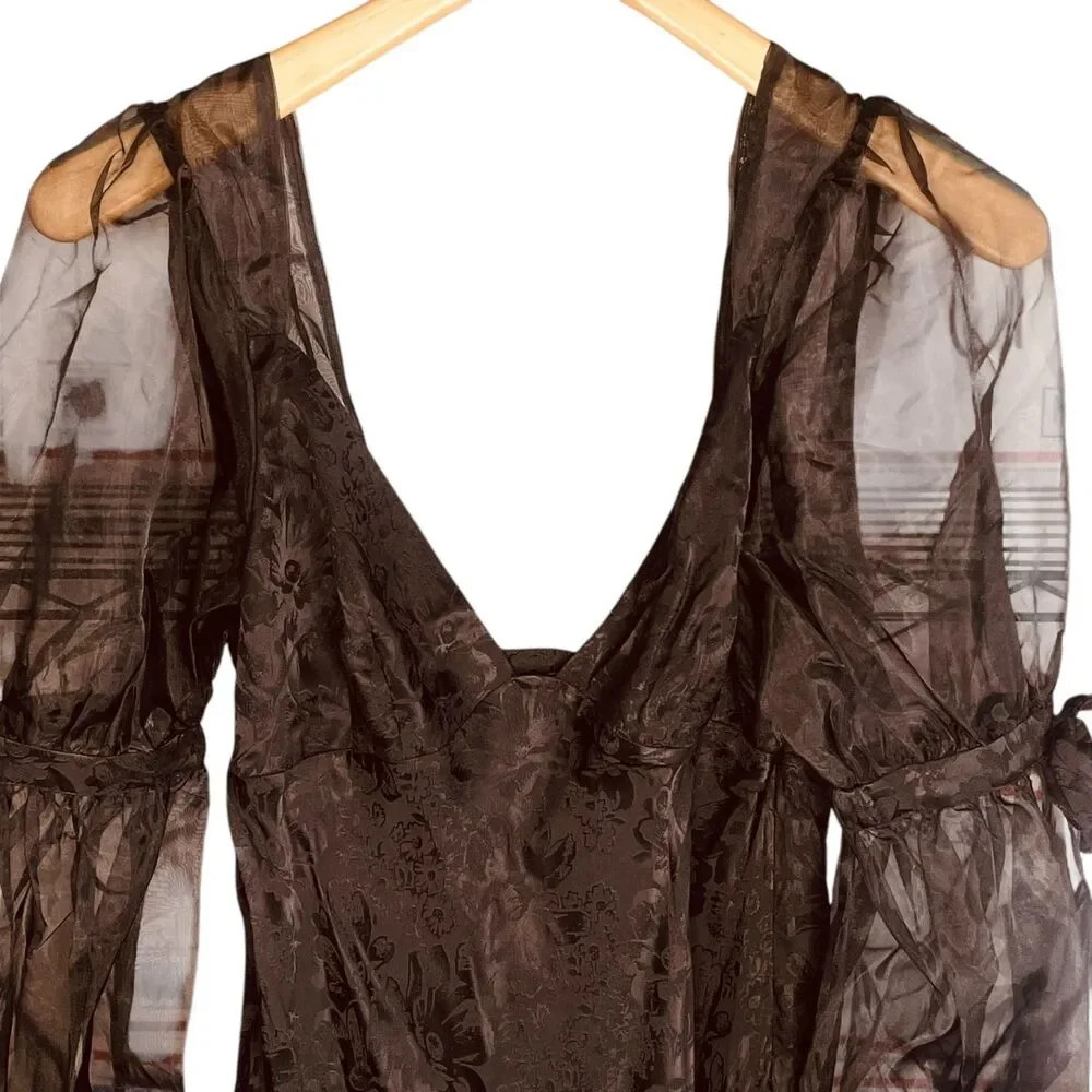 For Love & Lemons Gabrielle Puff Sleeve Mini Dress - Picture 6 of 15